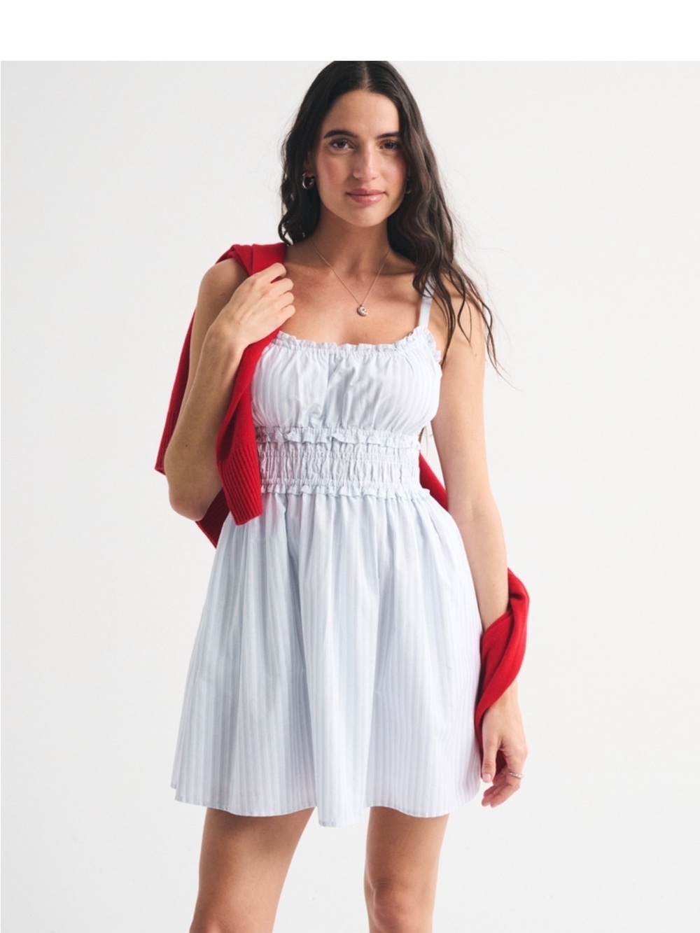 Abercrombie and Fitch Smocked Waist Mini Dress - Picture 3 of 7